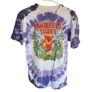 Grateful Dead Ripple Junction Dancing Bear Shirt Men's Medium Purple Tie Dye
